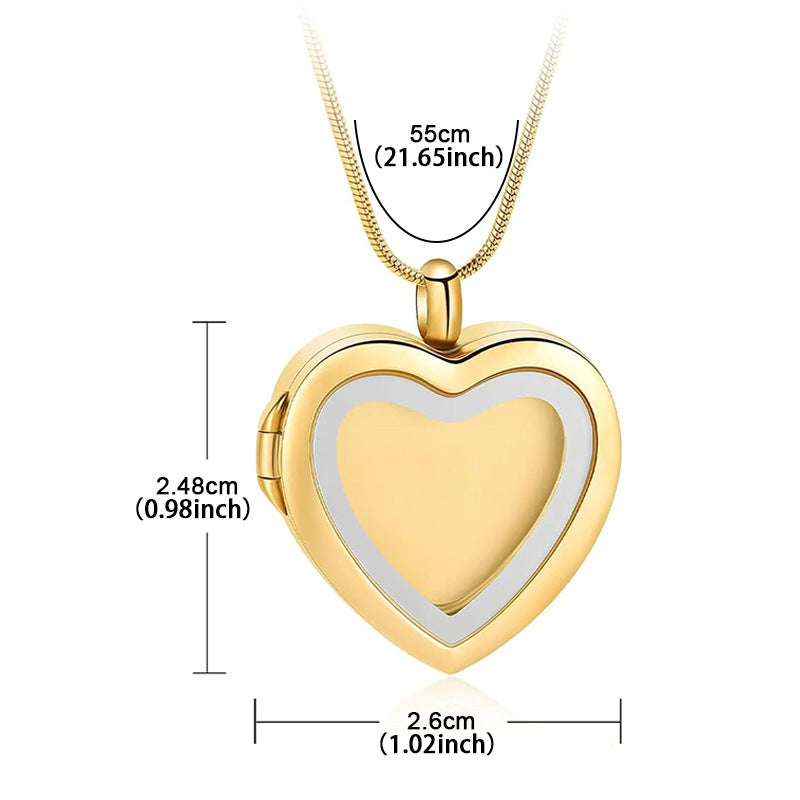 Lovenary Self-Fill Transparent Heart Pet Memorial Necklace Kit