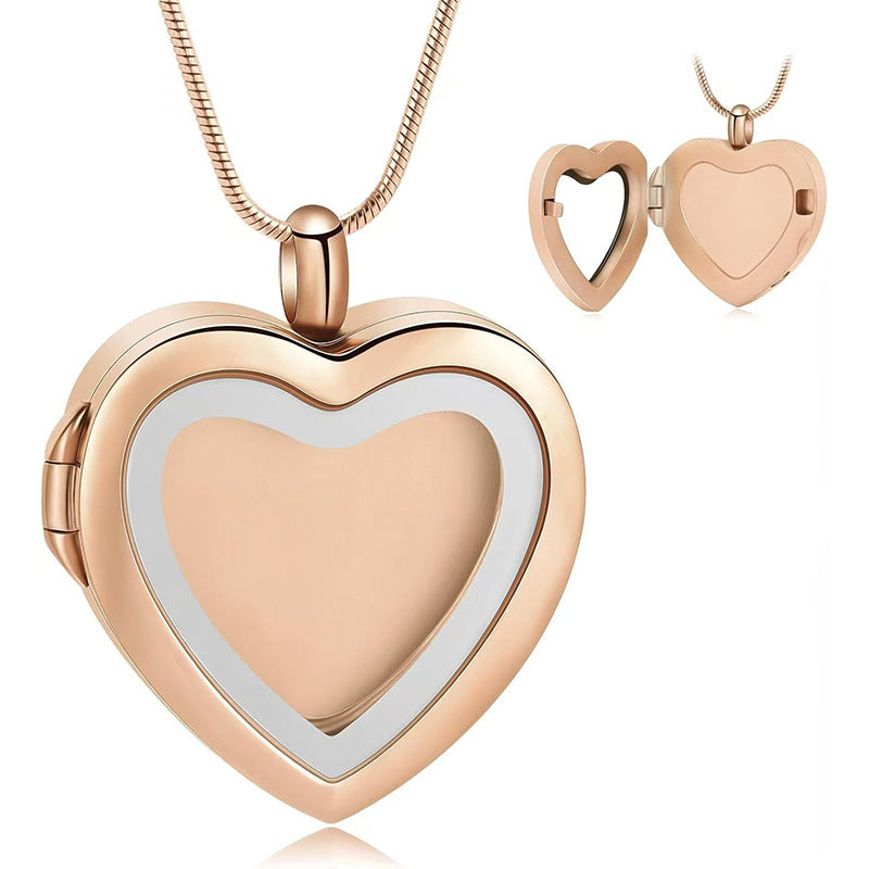 Lovenary Self-Fill Transparent Heart Pet Memorial Necklace Kit