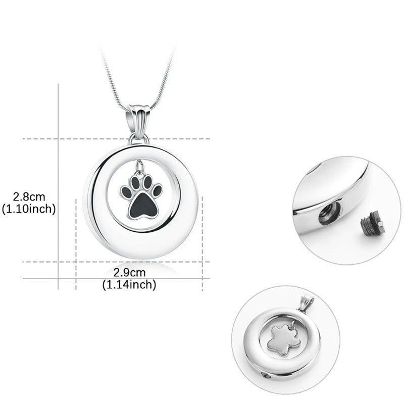 Loyal Paw Print Pet Ashes Jewelry Kit