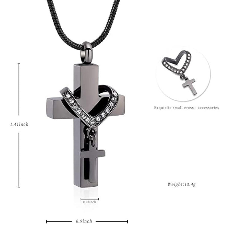 Self Fill Cross Pet Ashes Necklace Kit | Symbo l of Faith & Love | Lovenary