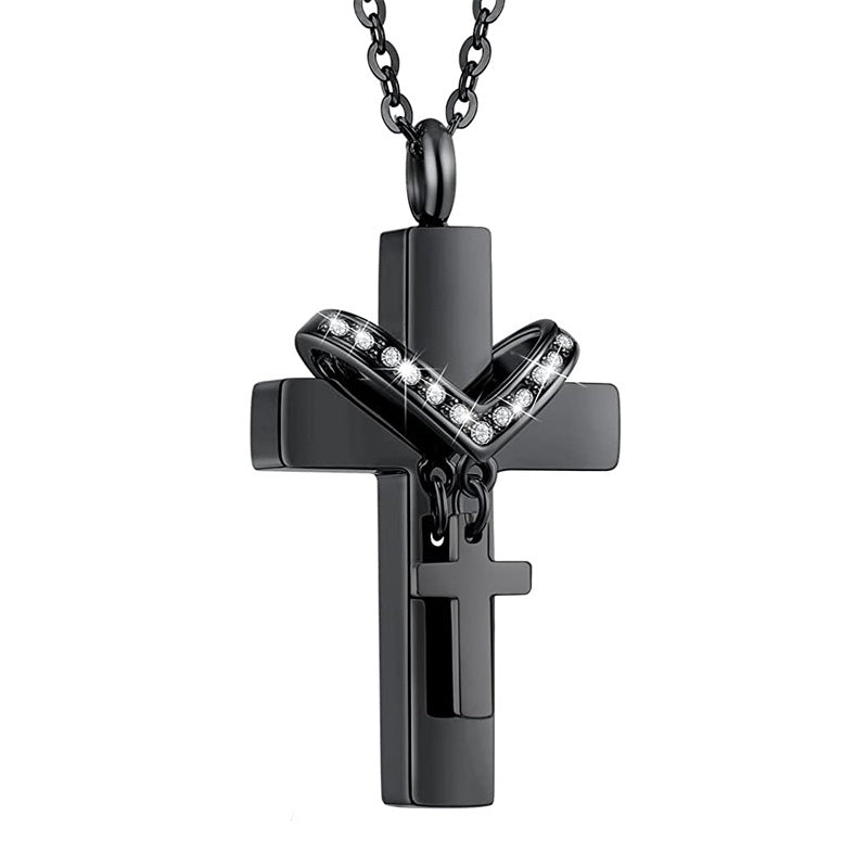 Self Fill Cross Pet Ashes Necklace Kit | Symbo l of Faith & Love | Lovenary