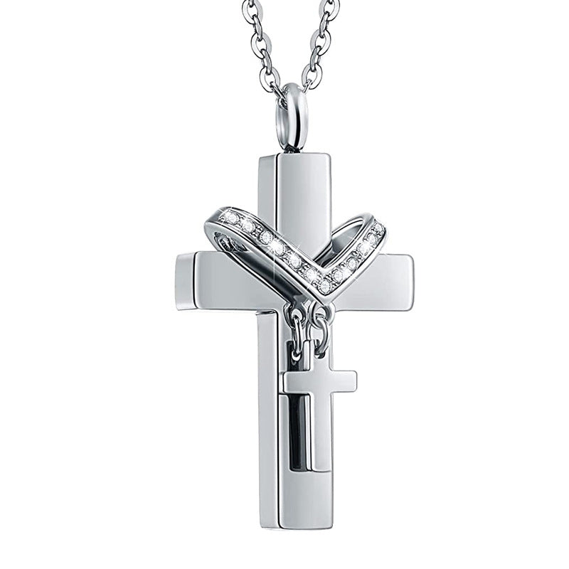 Self Fill Cross Pet Ashes Necklace Kit | Symbo l of Faith & Love | Lovenary