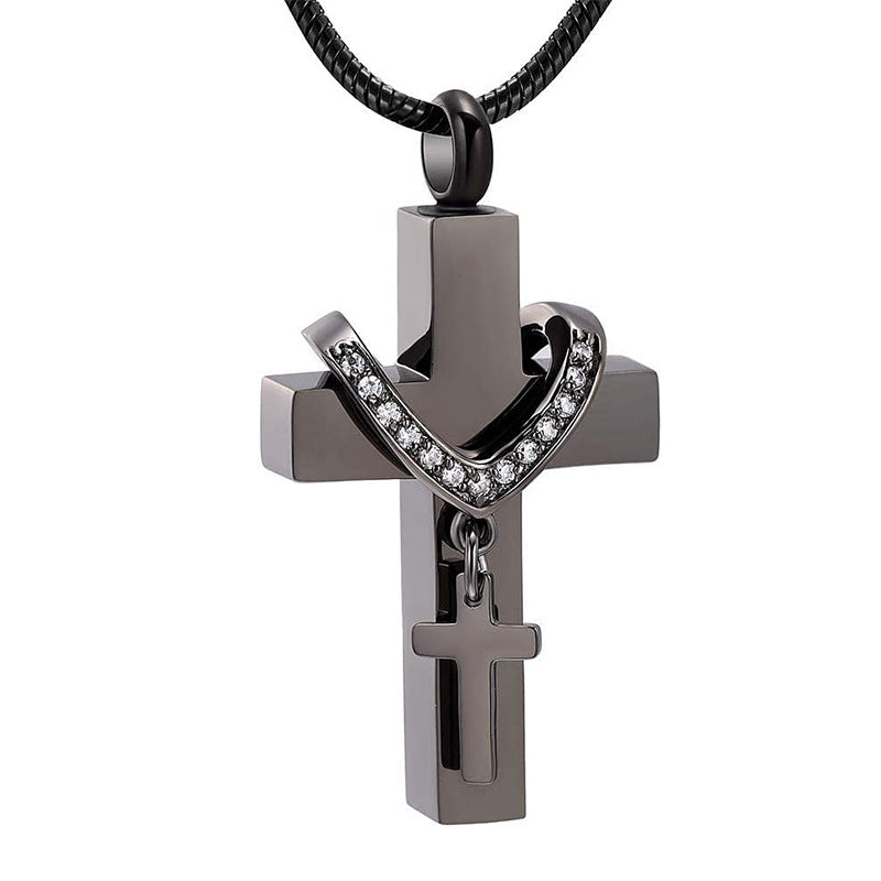 Self Fill Cross Pet Ashes Necklace Kit | Symbo l of Faith & Love | Lovenary