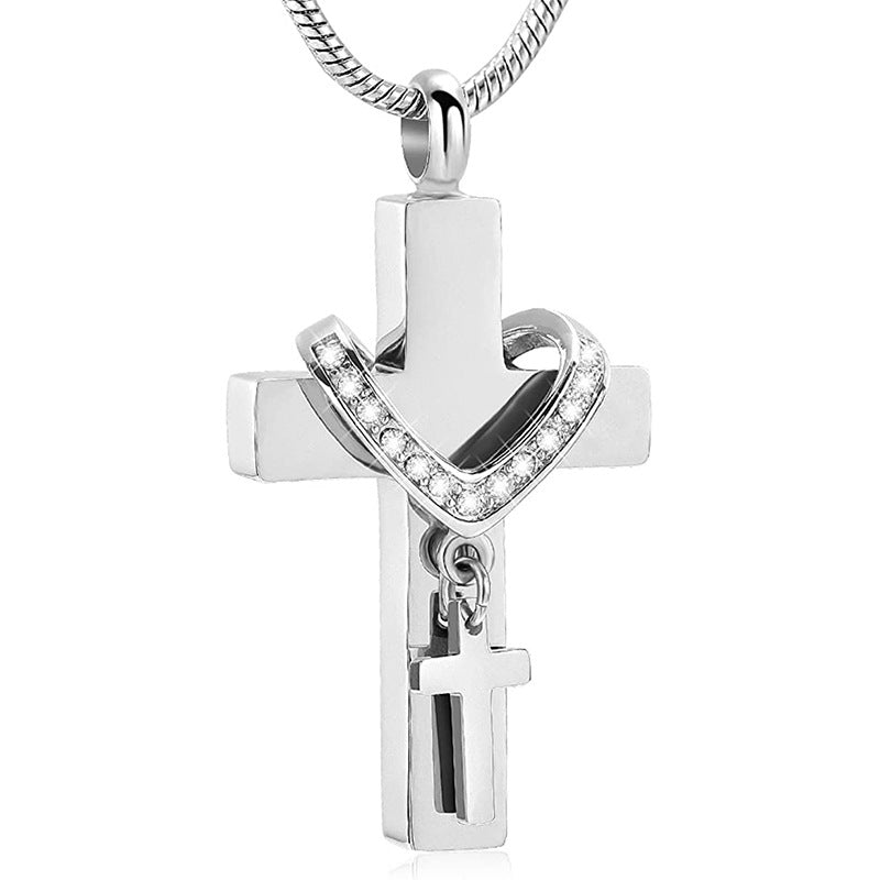 Self Fill Cross Pet Ashes Necklace Kit | Symbo l of Faith & Love | Lovenary