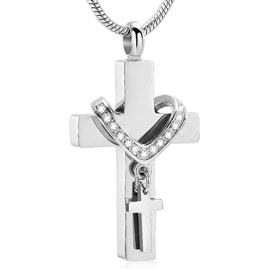 Self Fill Cross Pet Ashes Necklace Kit | Symbo l of Faith & Love | Lovenary