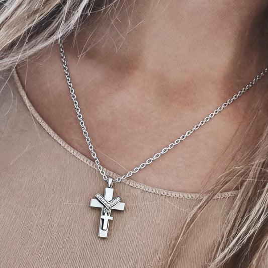 Self Fill Cross Pet Ashes Necklace Kit | Symbo l of Faith & Love | Lovenary