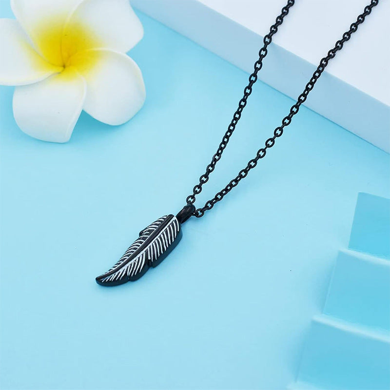 The Angel's Feather | Feather Pet Ashes Pendant | Lightweight Memorial | Lovenary