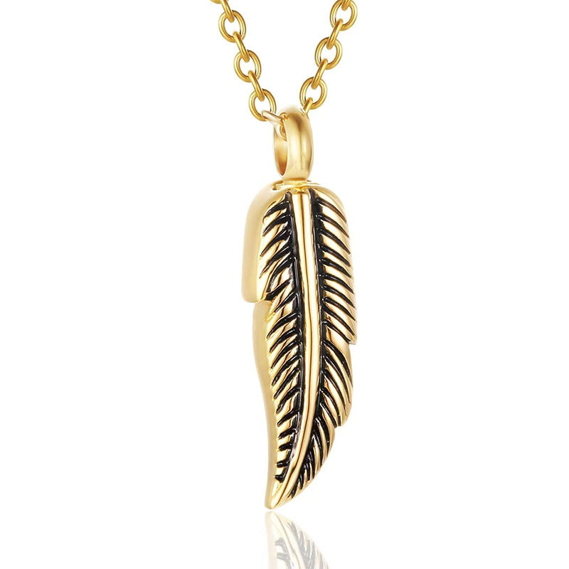 The Angel's Feather | Feather Pet Ashes Pendant | Lightweight Memorial | Lovenary