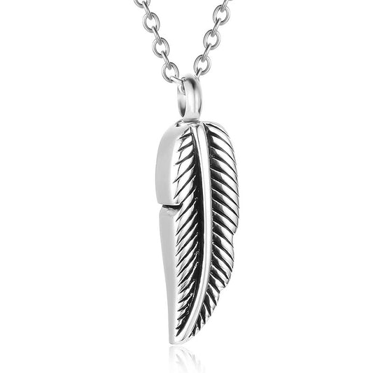 The Angel's Feather | Feather Pet Ashes Pendant | Lightweight Memorial | Lovenary