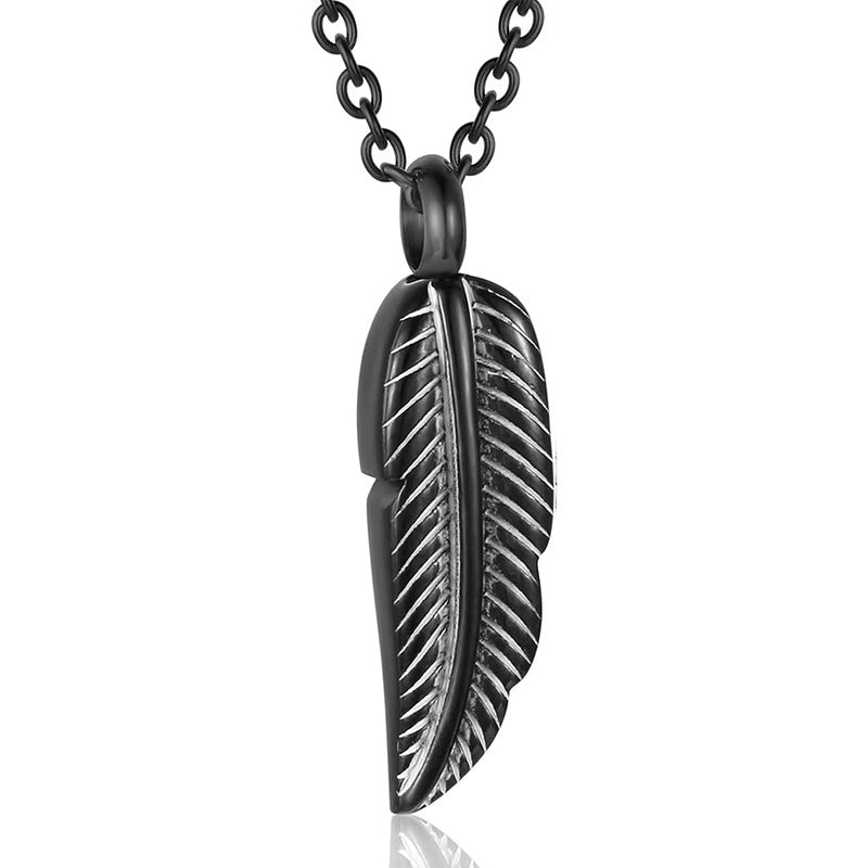 The Angel's Feather | Feather Pet Ashes Pendant | Lightweight Memorial | Lovenary