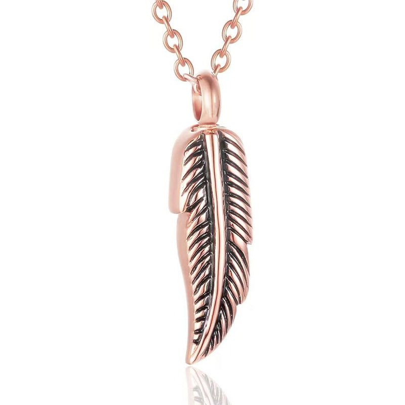 The Angel's Feather | Feather Pet Ashes Pendant | Lightweight Memorial | Lovenary