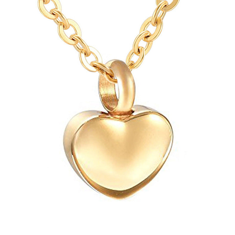 The Classic Heart  Solid Heart Pet Ashes Necklace  Timeless Memorial  Lovenary