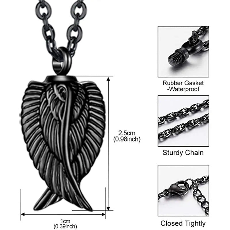 The Guardian's Wings  Winged Pet Memorial Necklace  Symbol of Protection  Lovenary