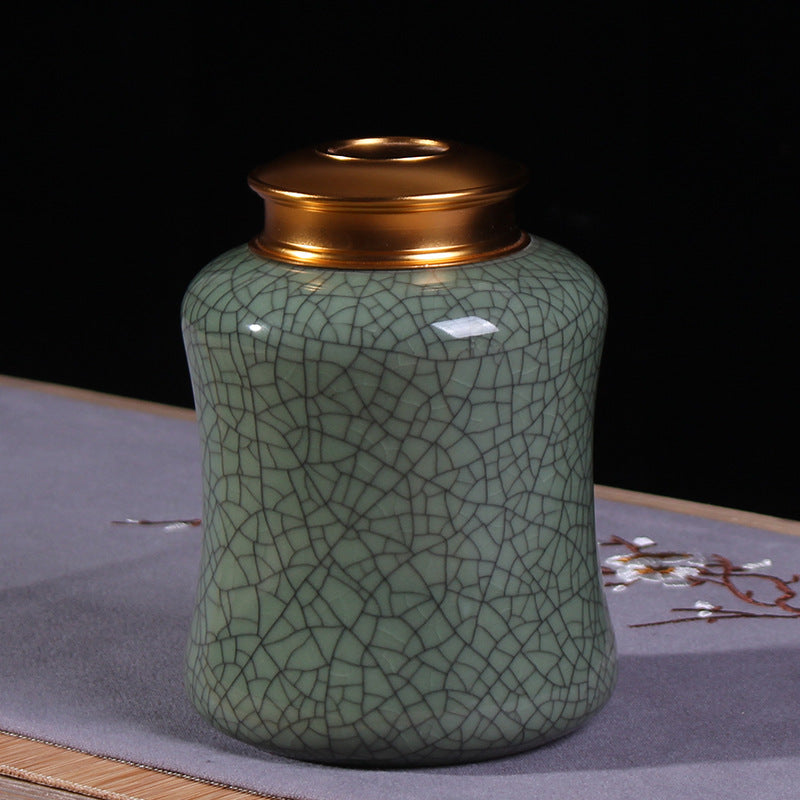 The Ocean's Whisper  Sea Glass Ceramic Urn  Coastal Memorial
