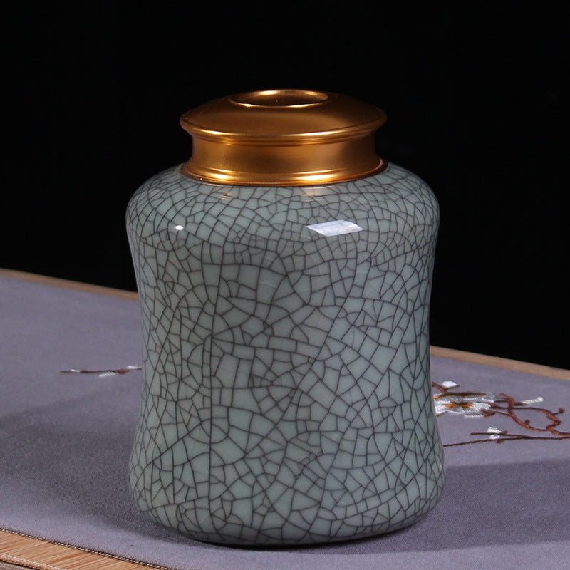 The Ocean's Whisper  Sea Glass Ceramic Urn  Coastal Memorial