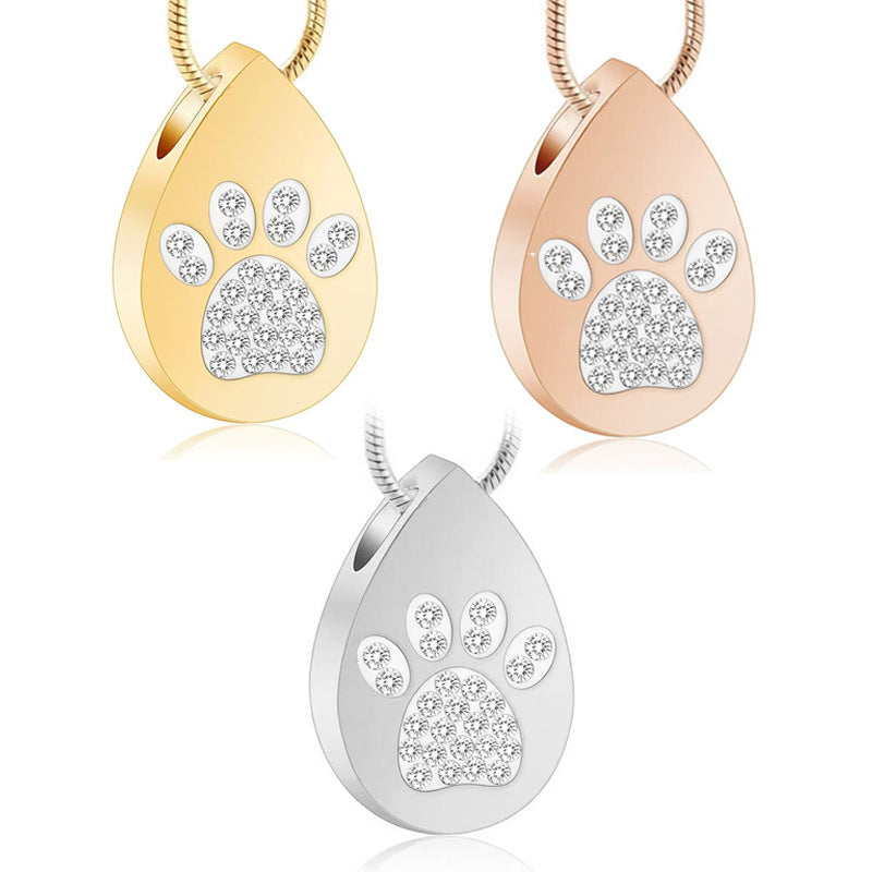 The Paw & Heart  Combined Symbol Pet Memorial Necklace  Love & Memory