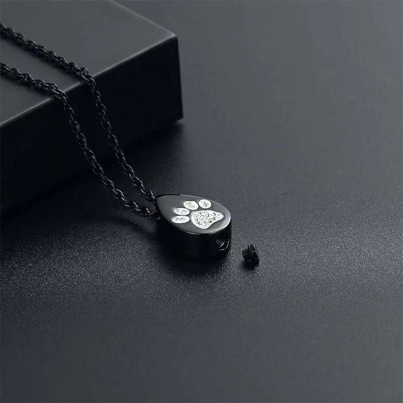 The Paw & Heart  Combined Symbol Pet Memorial Necklace  Love & Memory
