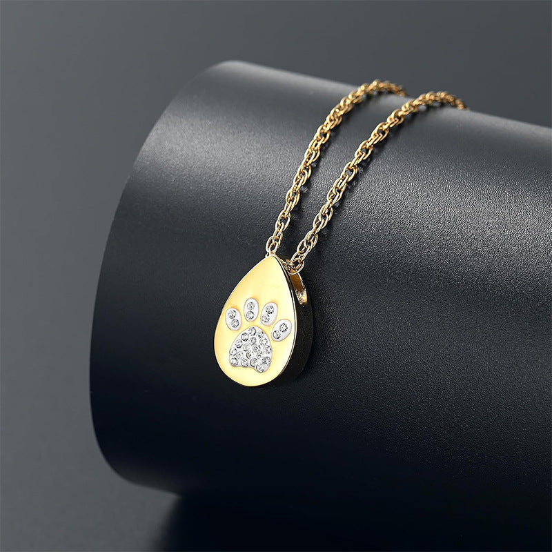 The Paw & Heart  Combined Symbol Pet Memorial Necklace  Love & Memory