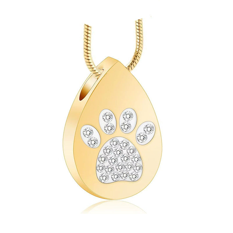 The Paw & Heart  Combined Symbol Pet Memorial Necklace  Love & Memory