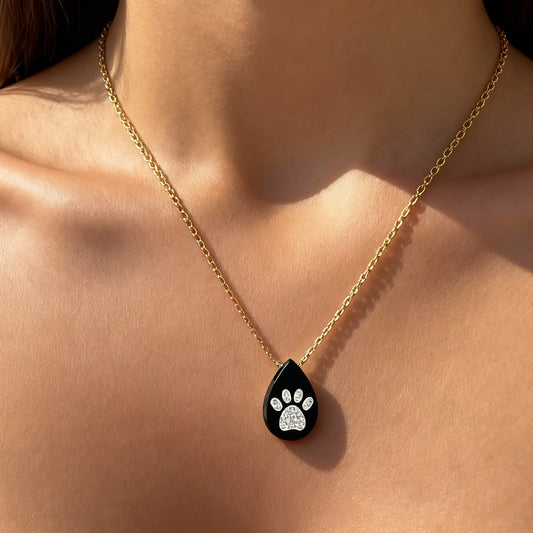 The Paw & Heart  Combined Symbol Pet Memorial Necklace  Love & Memory