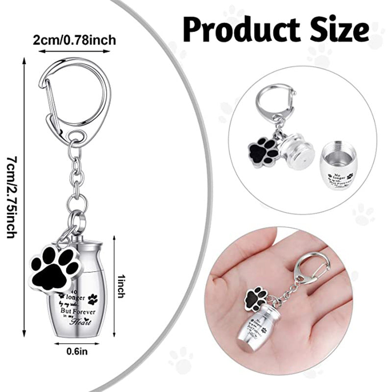 Paw Print Keepsake Keychain  A Portable Memorial for Your Beloved Pet