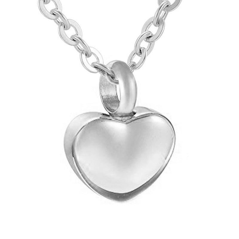 The Classic Heart  Solid Heart Pet Ashes Necklace  Timeless Memorial  Lovenary
