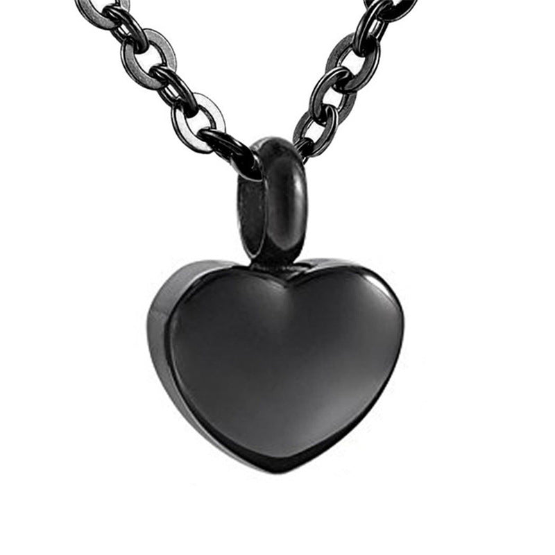 The Classic Heart  Solid Heart Pet Ashes Necklace  Timeless Memorial  Lovenary