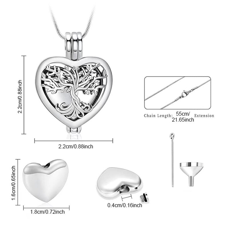The Visible Heart | Open Heart Pet Ashes Necklace | Self Fill Keepsake | Lovenary